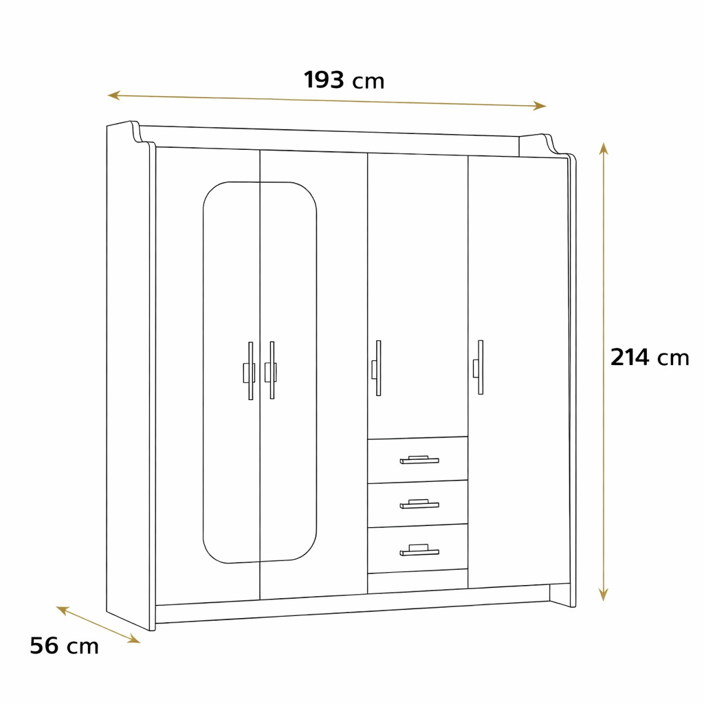 Estella Viertürenschrank
