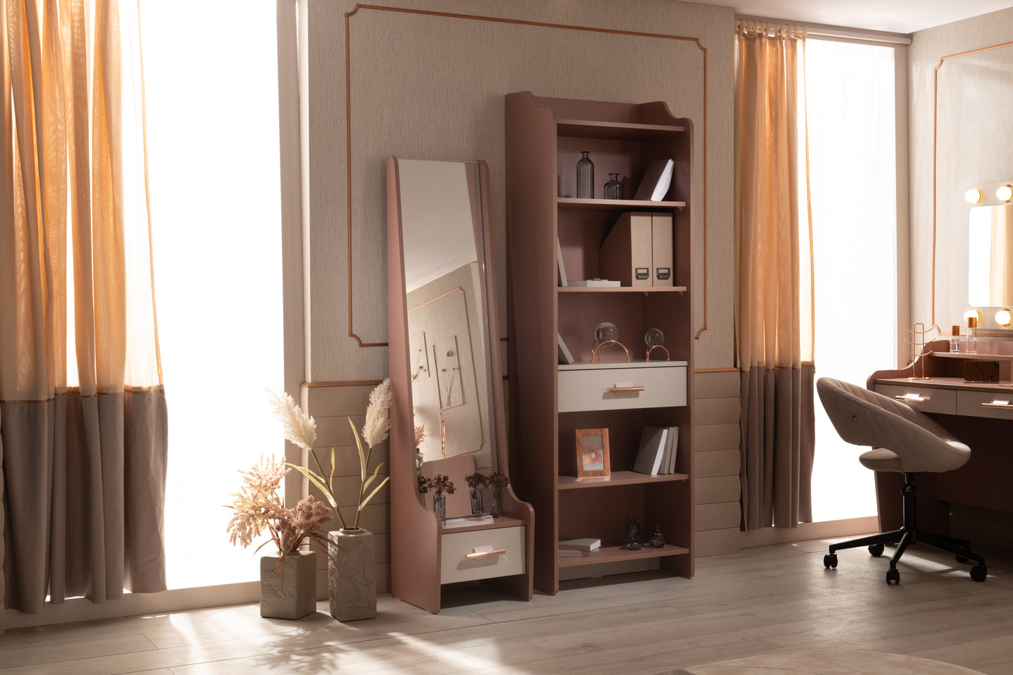 Estella Standspiegel mit Schublade